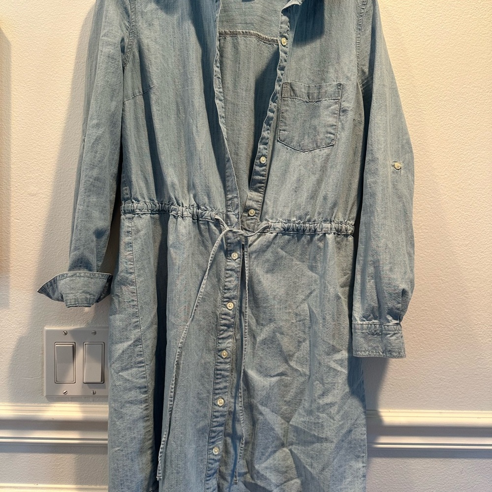 Old Navy Light Blue Denim Shirt Dress